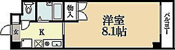きんこん館 3階1Kの間取り