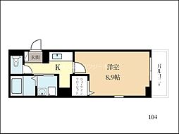 プランドールアイ 1Kの間取図画像