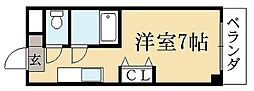 ノアーズアーク観月橋 1Kの間取図画像