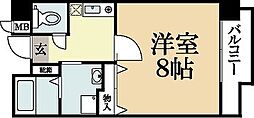 レジデンス21 1Kの間取図画像