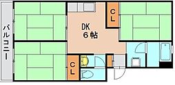 第1小舘ビル 3DKの間取図画像