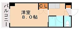 OAKVILLAHAKATAEAST2 1Kの間取図画像