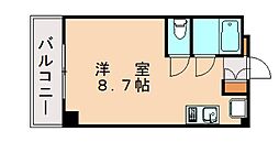 リベルテ社領 1Kの間取図画像