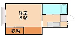 JR香椎線 和白駅 徒歩15分の賃貸アパート 1階1Kの間取り