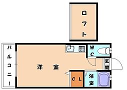 セーヌ和白東 ワンルームの間取図画像