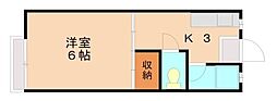 水谷コーポ 1Kの間取図画像