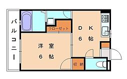 ステイトリー香椎 1DKの間取図画像