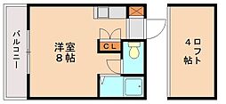 レジデンス香椎 ワンルームの間取図画像