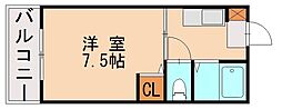 コーポ展和 1DKの間取図画像