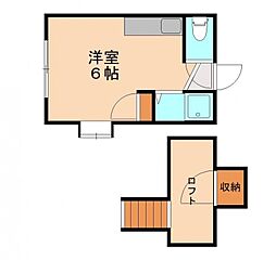 シャイン香椎 ワンルームの間取図画像