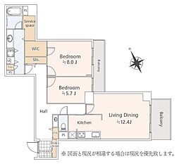 エステ・スクエア成瀬壱番館 2LDKの間取図画像