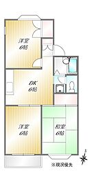 ハイツポエム 2LDKの間取図画像