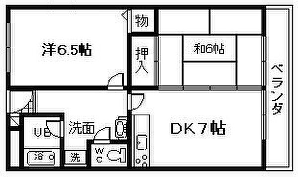メゾン藤本 ｜大阪府岸和田市小松里町(賃貸マンション2DK・3階・44.95㎡)の写真 その2