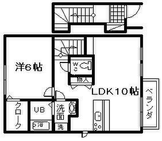 大阪府岸和田市別所町2丁目(賃貸アパート1LDK・2階・46.28㎡)の写真 その2