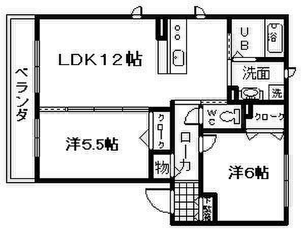 大阪府岸和田市西之内町(賃貸マンション2LDK・1階・57.71㎡)の写真 その2