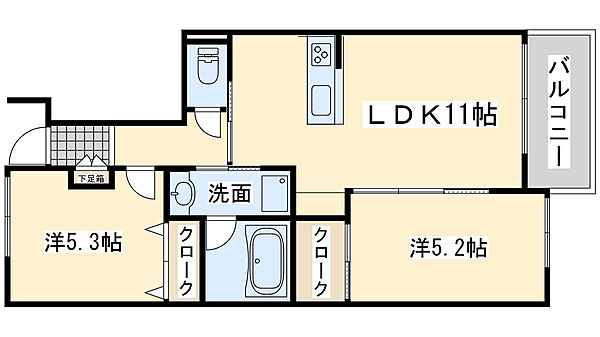 大阪府岸和田市額原町(賃貸アパート2LDK・1階・50.39㎡)の写真 その3