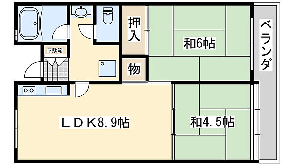 大阪府泉佐野市湊2丁目(賃貸マンション2LDK・8階・46.20㎡)の写真 その2