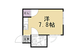 阪急京都本線 西京極駅 徒歩10分の賃貸マンション 5階ワンルームの間取り