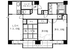 ＩＬ　ＲＯＳＳＯ堀川六角 14階3LDKの間取り