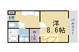阪急京都本線 西京極駅 徒歩6分の賃貸マンション 3階1Kの間取り