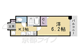 ＳＨＩＣＡＴＡ　ｓｉｘ　ＢＬＤＧ 5階1Kの間取り