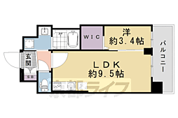 ソルテラス京都ＪＵＪＯ薫 7階1LDKの間取り