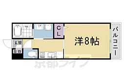 ＣＲＥＳＴ　ＴＡＰＰ京都丹波口II（クレストタップ） 502 5階1Kの間取り