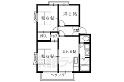 京福電気鉄道嵐山本線 帷子ノ辻駅 徒歩8分の賃貸アパート 2階3DKの間取り