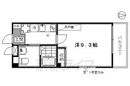 サンブライト丹波口 4階1Kの間取り