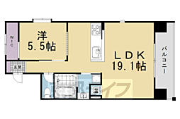 ＩＬ　ＲＯＳＳＯ堀川六角 12階1LDKの間取り