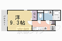 ＩＲＩＳ 2階1Kの間取り