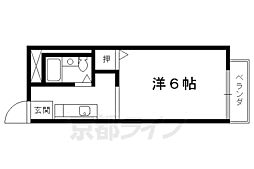 京阪本線 出町柳駅 徒歩4分の賃貸アパート 2階1Kの間取り