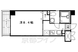 THECITY京都五条 1Kの間取図画像
