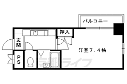 ジュネス三京 1Kの間取図画像