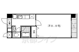ハウスセゾン四条通 1Kの間取図画像