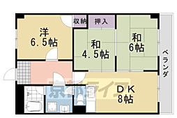 ロココ桂 3DKの間取図画像