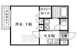 恵盛マンション 1Kの間取図画像