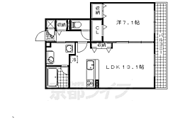 Wembley 1LDKの間取図画像