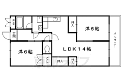 ピア.グレース21 2LDKの間取図画像