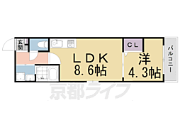 ブランドールO&M 1LDKの間取図画像