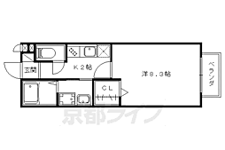 メゾン・シェルシェ 1Kの間取図画像