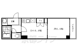 ボンネール葵 1DKの間取図画像