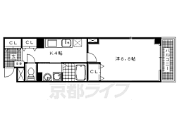 グラン・シエル 1Kの間取図画像