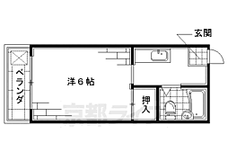 プランタン銀座 1Kの間取図画像