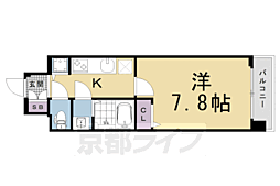 ファステート京都洛南エリーゼ 1Kの間取図画像