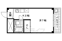 マイ・ルーム・オトワ 1Kの間取図画像