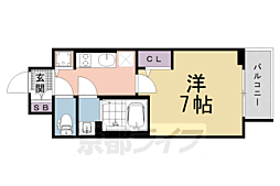 ベラジオレガシー葛野大路八条 1Kの間取図画像