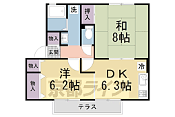 プランドール南楠葉 B棟 1階/102