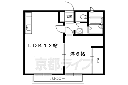カーサホワイトリバー 1LDKの間取図画像
