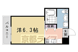 クレアラ・クーオ 1Kの間取図画像